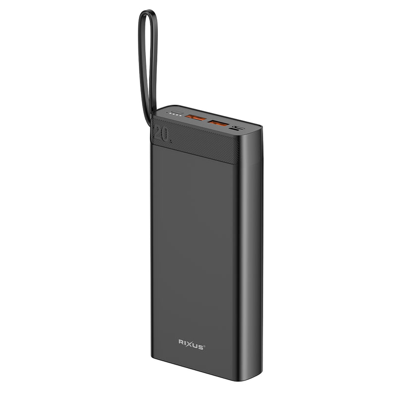 Rixus RXPB52 High Capicity Powerbank 10000 mAh 22.5W Black