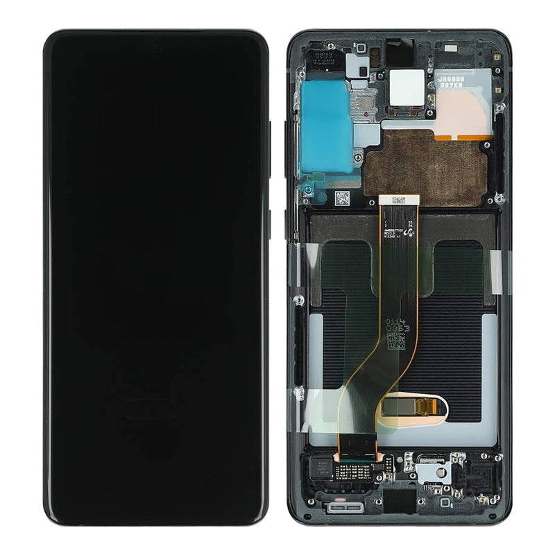 Samsung Galaxy S20 Plus G985F, S20 Plus 5G G986F Display And Digitizer With Frame Cosmic Black Service Pack