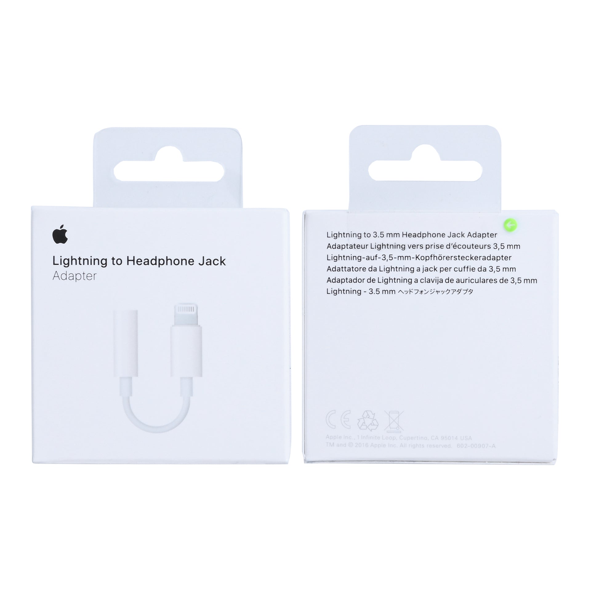Apple Adapter MMX62ZM/A Lightning To 3.5mm Jack Adapter 5cm White
