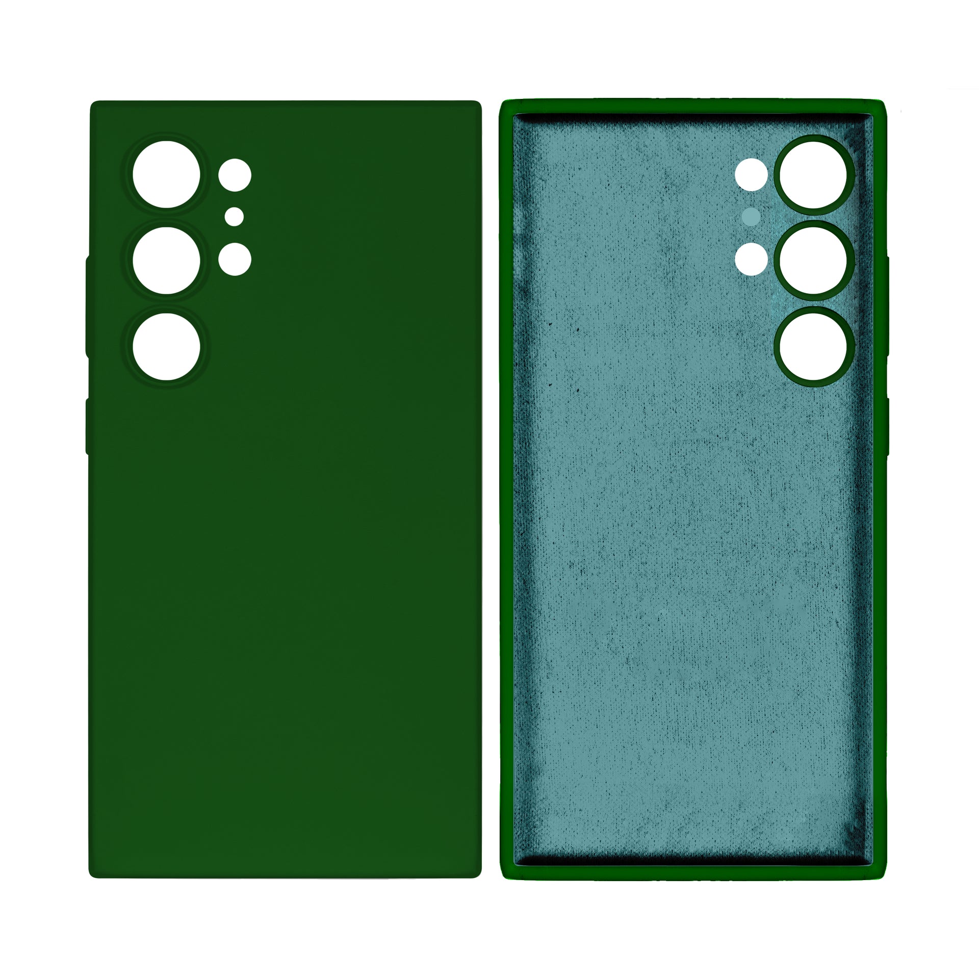Rixus Soft TPU Phone Case For Samsung Galaxy S24 Ultra Dark Green