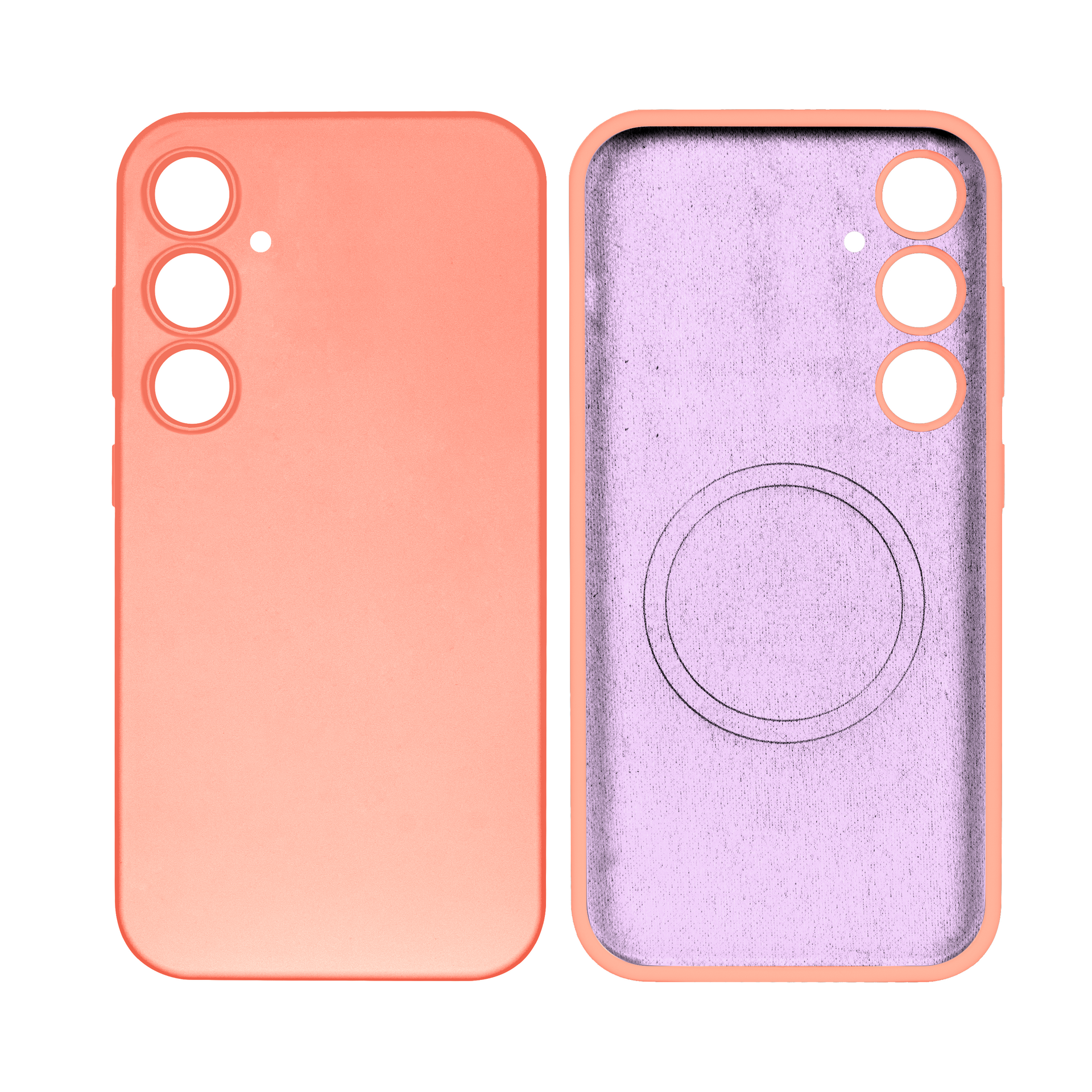 Rixus Soft TPU Phone Case With MagSafe Compatible For Samsung Galaxy S24 Pink