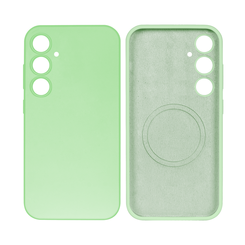 Rixus For Samsung Galaxy S24 5G S921B Soft TPU Phone Case With MagSafe Matcha