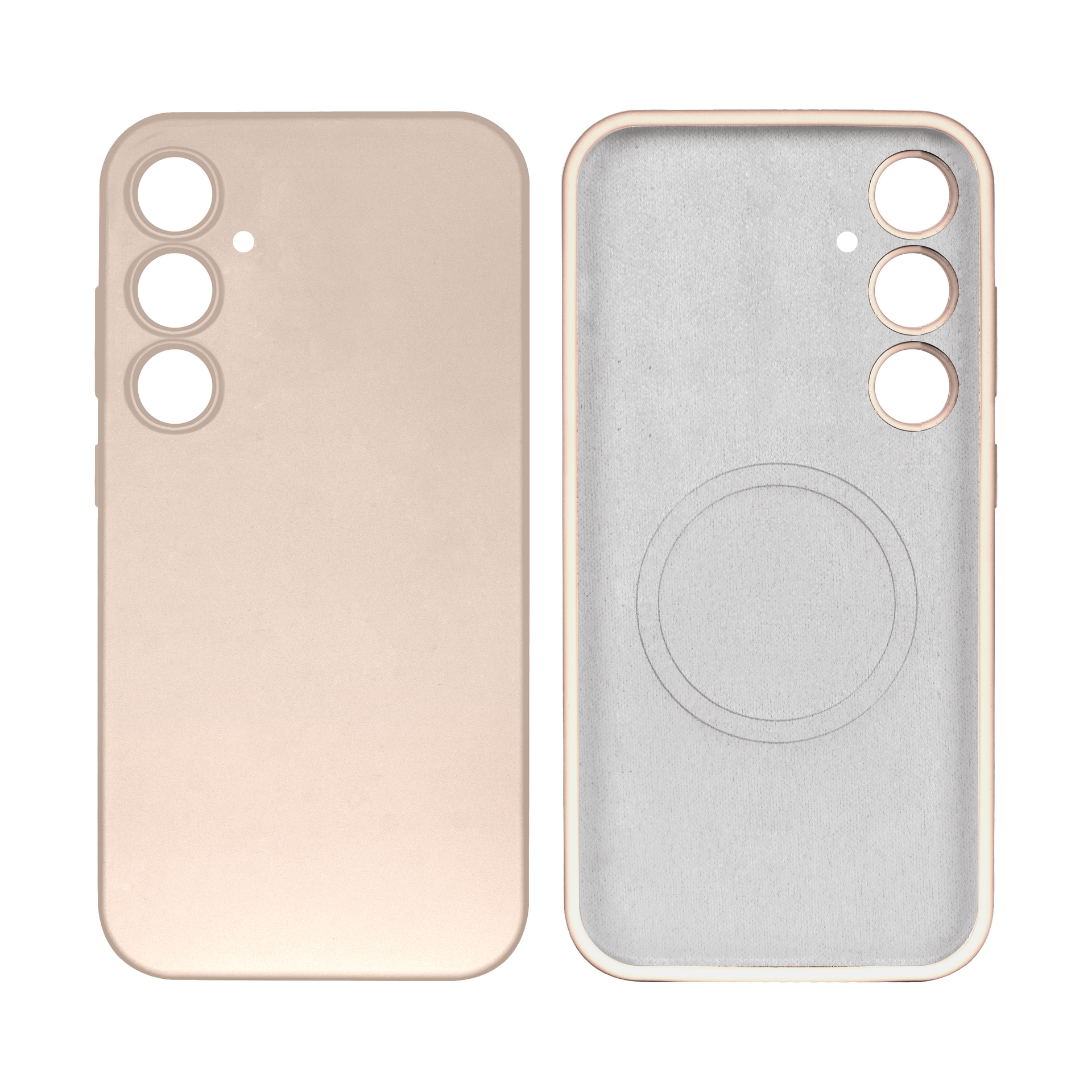 Rixus Soft TPU Phone Case With MagSafe Compatible For Samsung Galaxy S24 Plus Gold