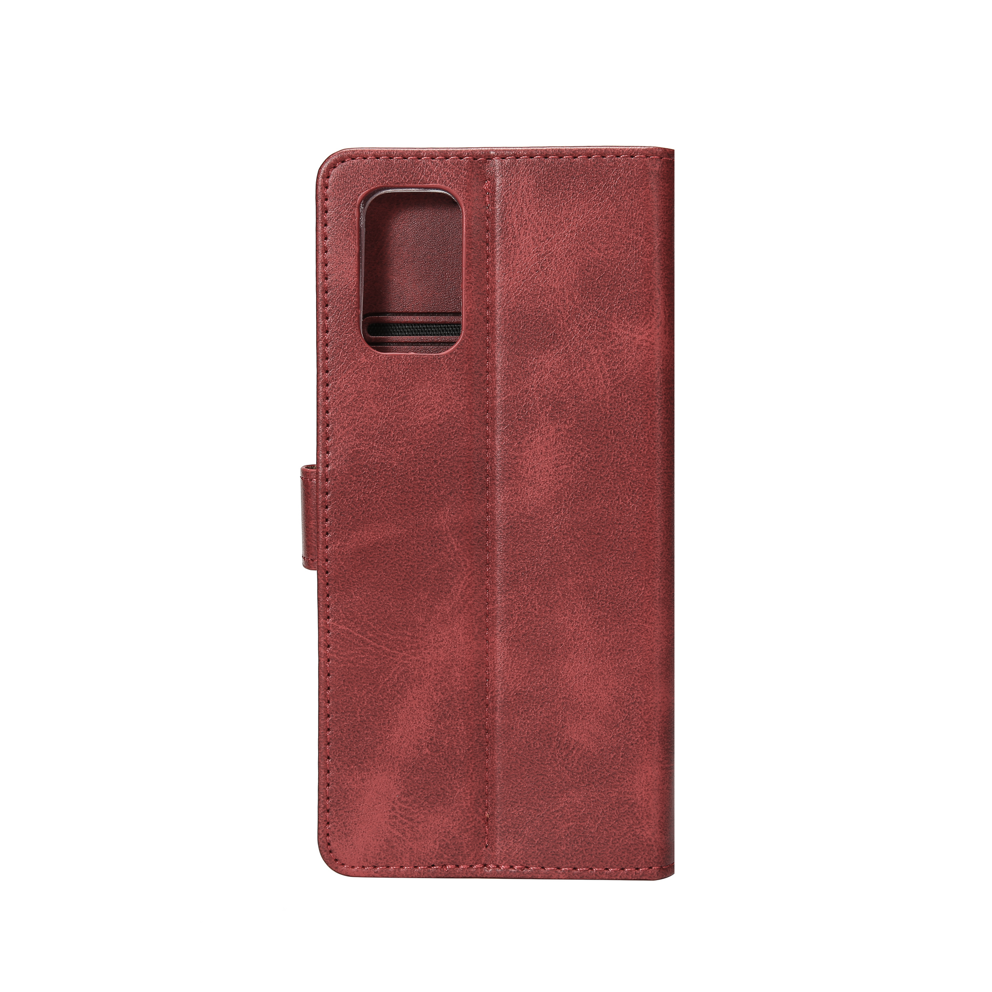 Rixus Bookcase For Samsung Galaxy A71 4G Dark Red
