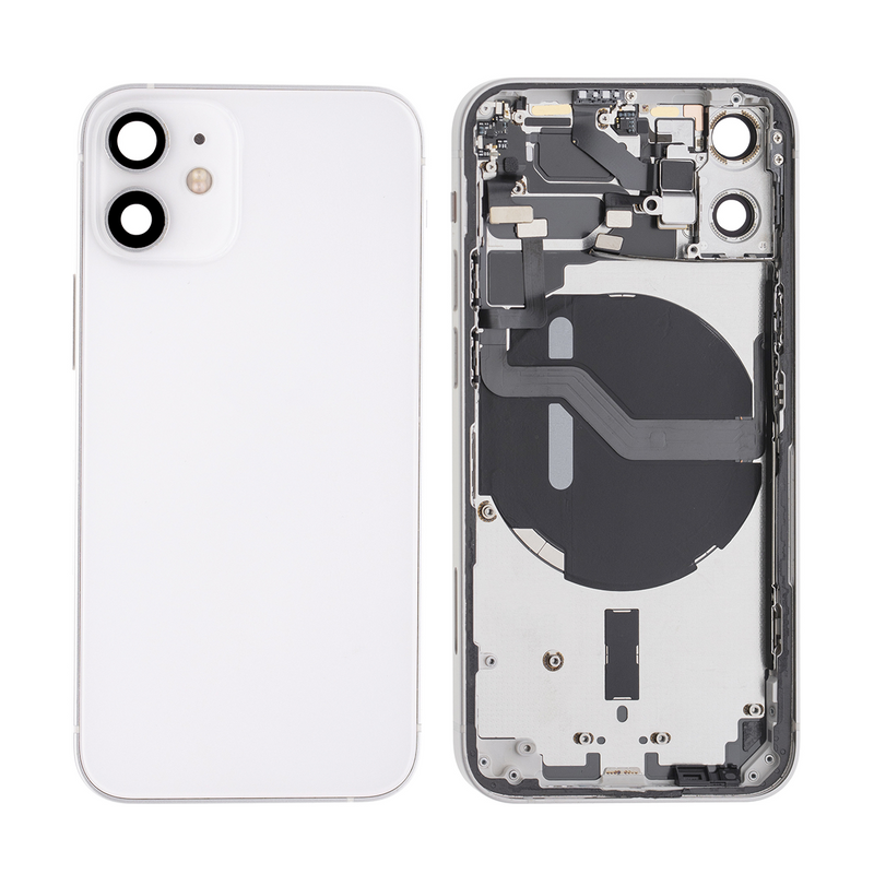 For iPhone 12 Mini Complete Housing incl. All Small Parts Without Battery & Back Camera White