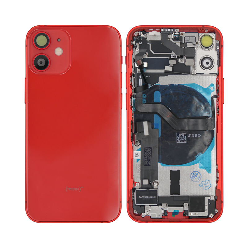 For iPhone 12 Mini Complete Housing incl. All Small Parts Without Battery & Back Camera RED