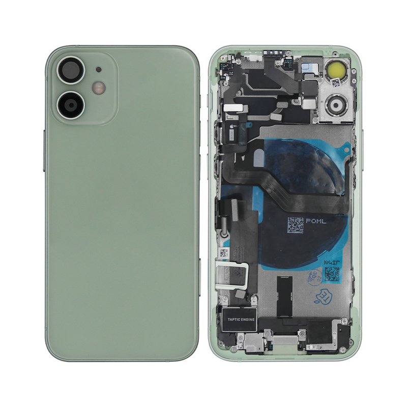 For iPhone 12 Mini Complete Housing incl. All Small Parts Without Battery & Back Camera Green