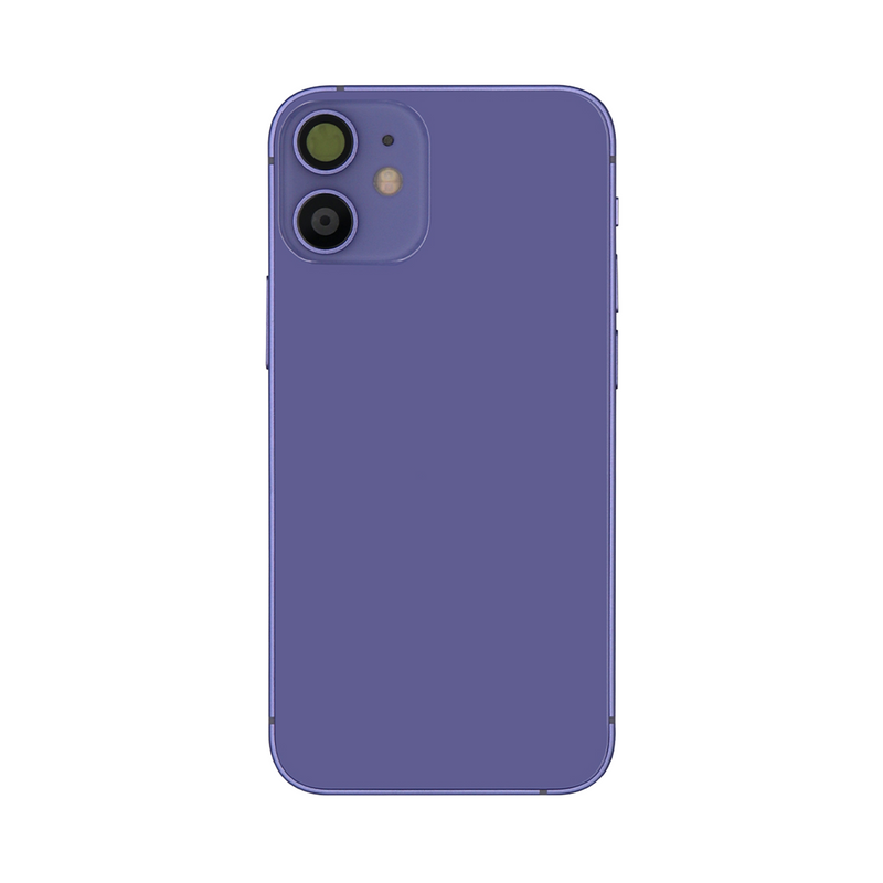 For iPhone 12 Mini Complete Housing incl. All Small Parts Without Battery & Back Camera Purple