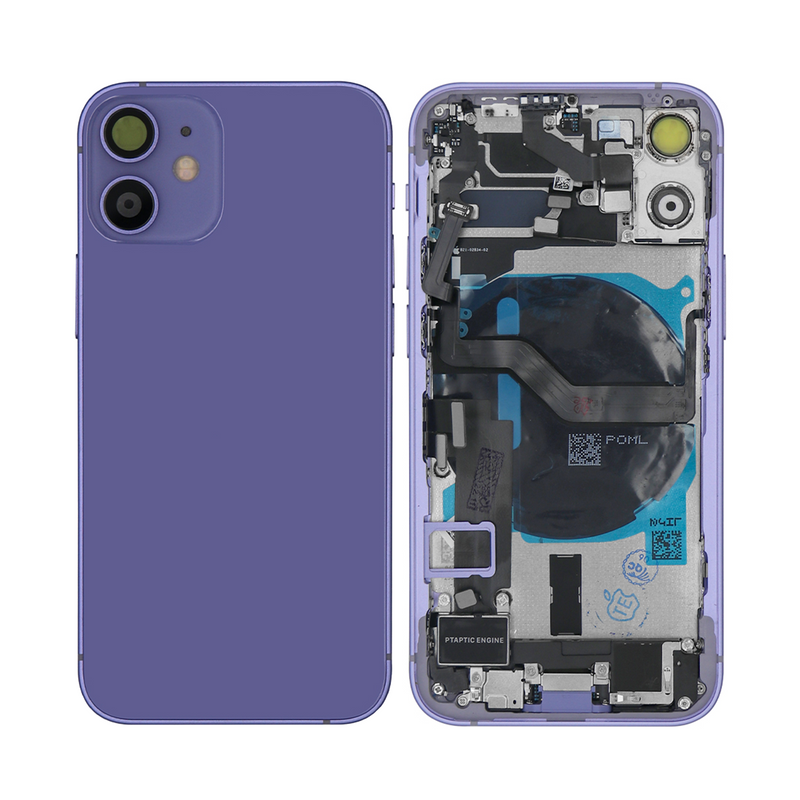 For iPhone 12 Mini Complete Housing incl. All Small Parts Without Battery & Back Camera Purple