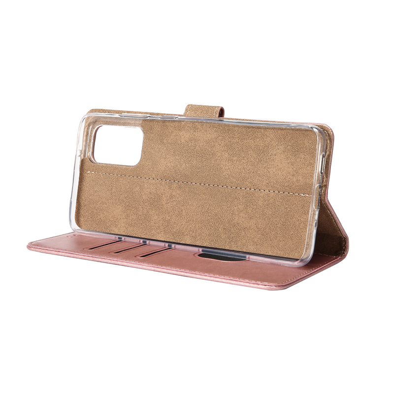 Rixus Bookcase For Samsung Galaxy A72 4G Pink