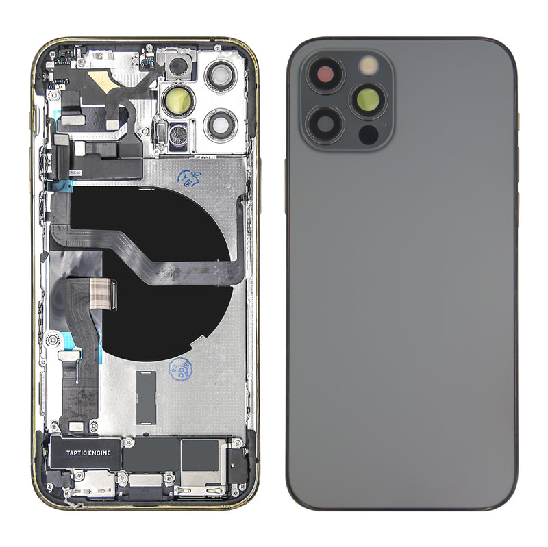 For iPhone 12 Pro Complete Housing incl. All Small Parts Without Battery & Back Camera (Graphite)