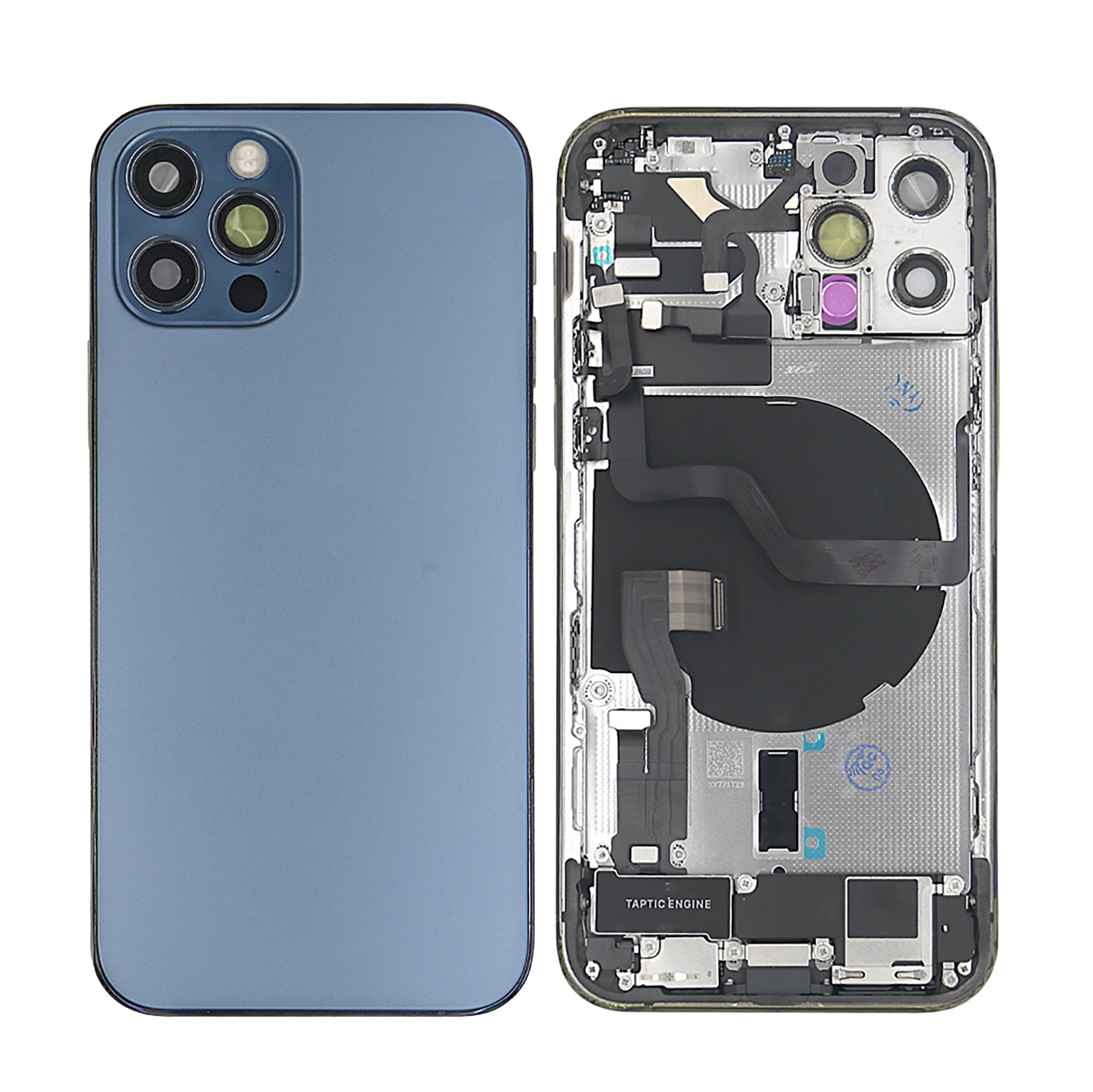 For Apple iPhone 12 Pro Housing With Small Parts Blue OEM
