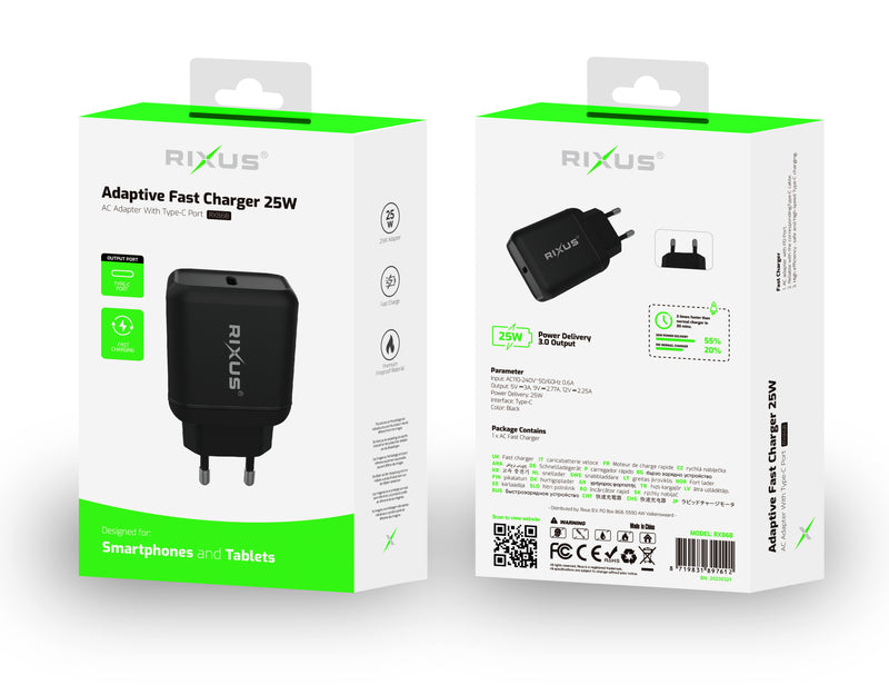 Rixus RX86B Adaptive Fast Charger 25W