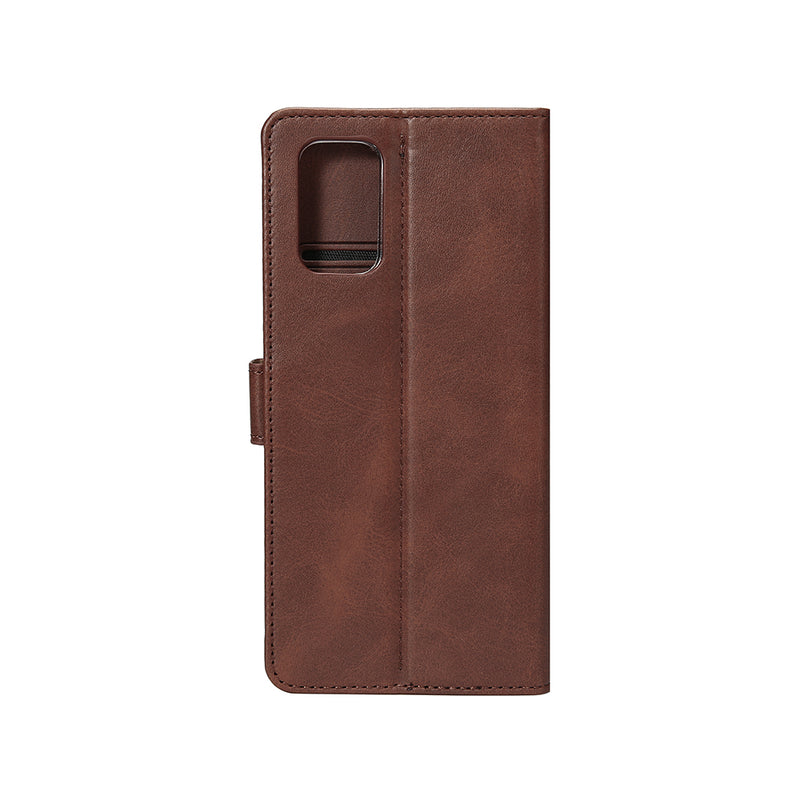 Rixus Bookcase For Samsung Galaxy A72 4G Brown