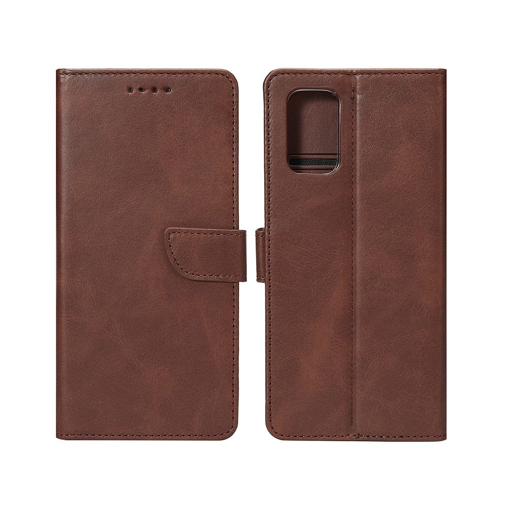 Rixus Bookcase For Samsung Galaxy A72 4G Brown
