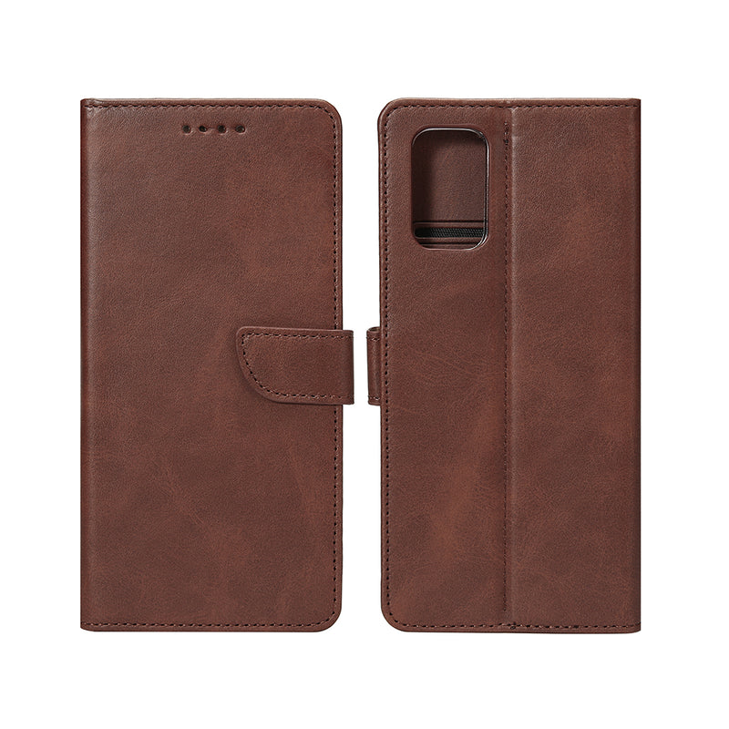 Rixus Bookcase For Samsung Galaxy A72 4G Brown