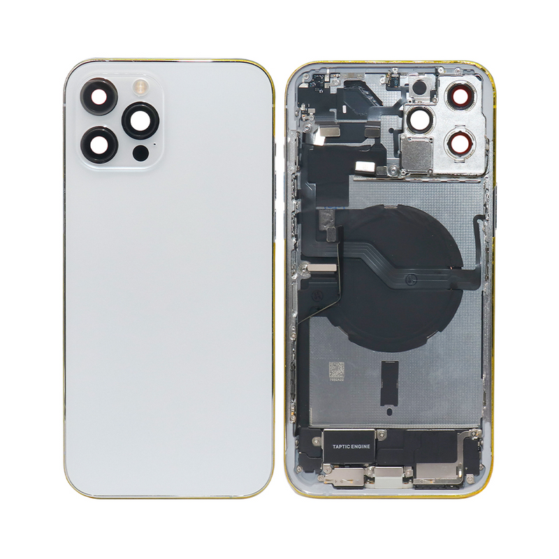 For iPhone 12 Pro Max Complete Housing incl. All Small Parts Without Battery & Back Camera Silver