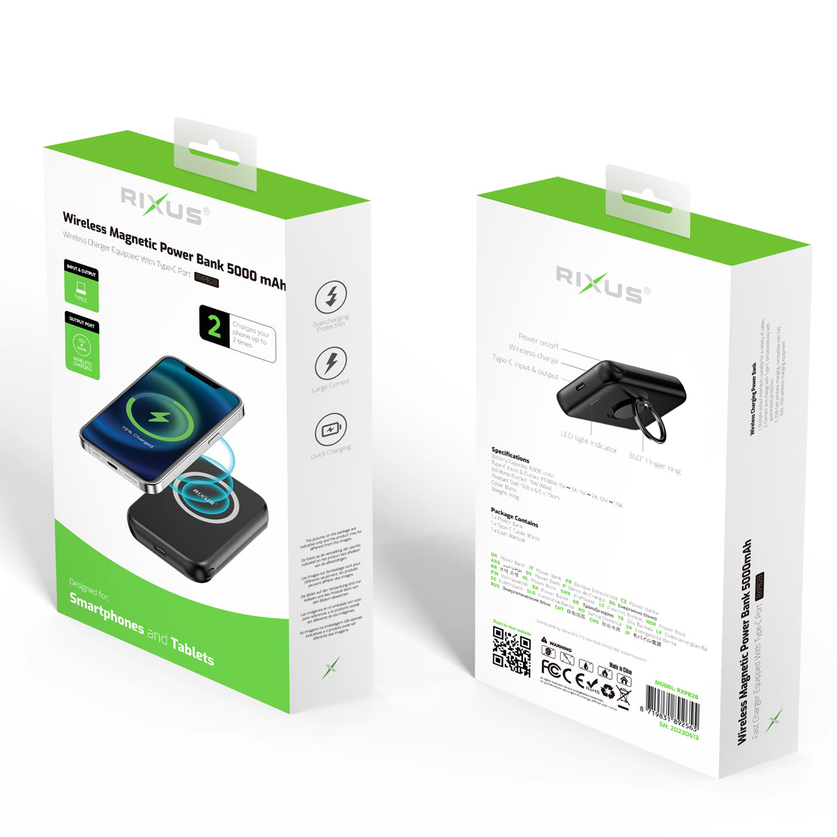 Rixus RXPB28 High Capacity Power Bank 5000mAh