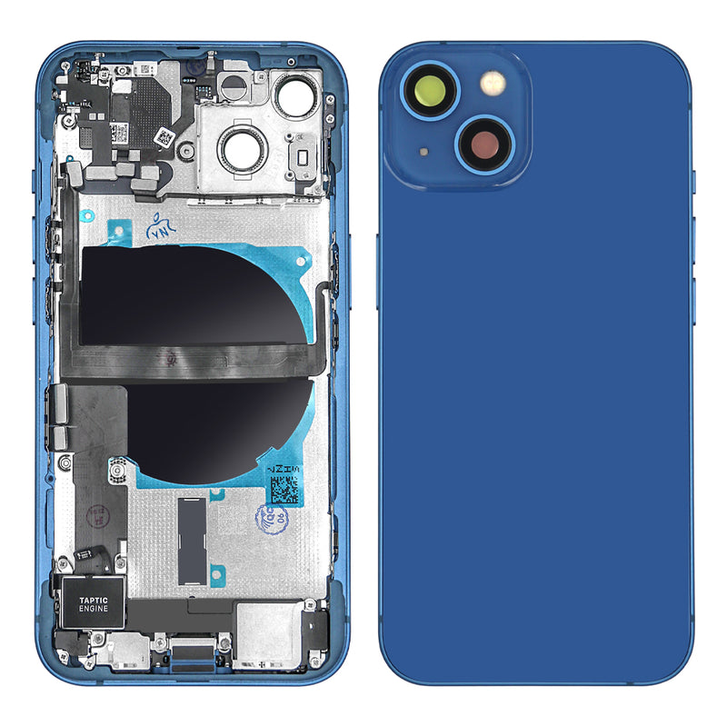 For iPhone 13 Complete Housing incl. All Small Parts Without Battery & Back Camera Blue