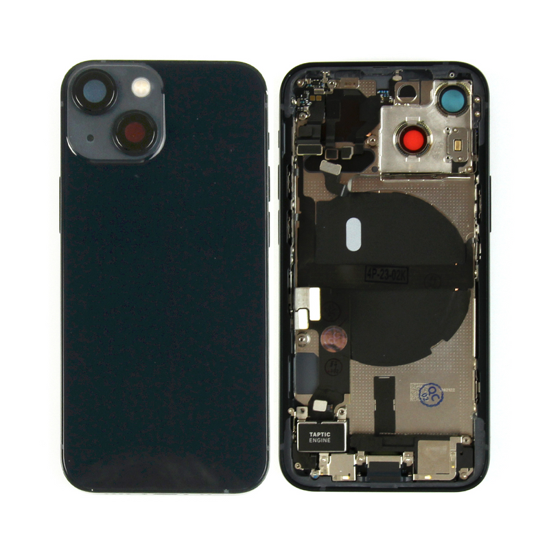 For iPhone 13 Mini Complete Housing incl. All Small Parts Without Battery & Back Camera Midnight