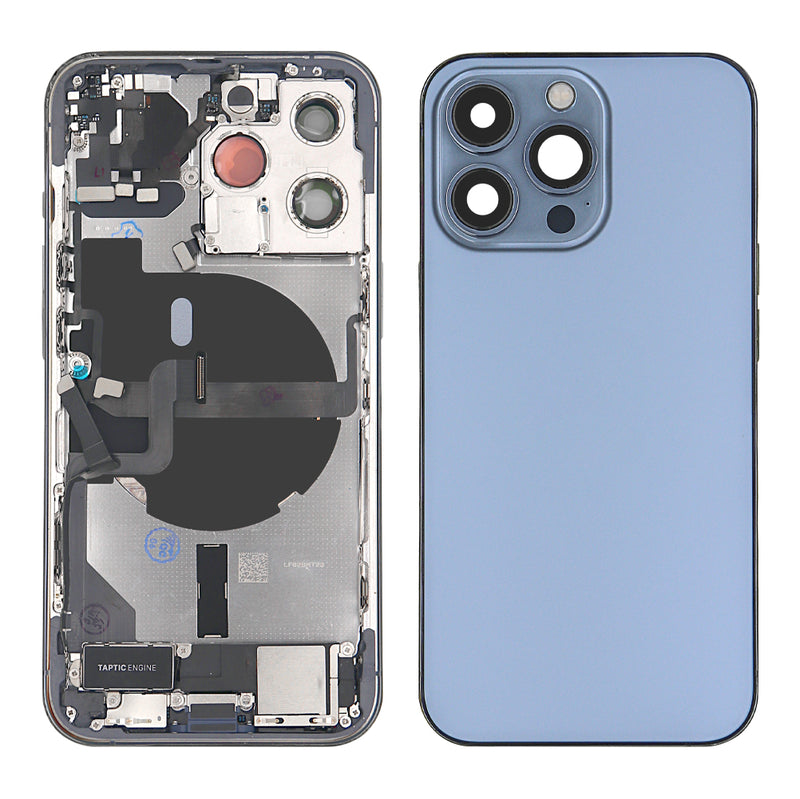 For iPhone 13 Pro Complete Housing incl. All Small Parts Without Battery & Back Camera Sierra Blue