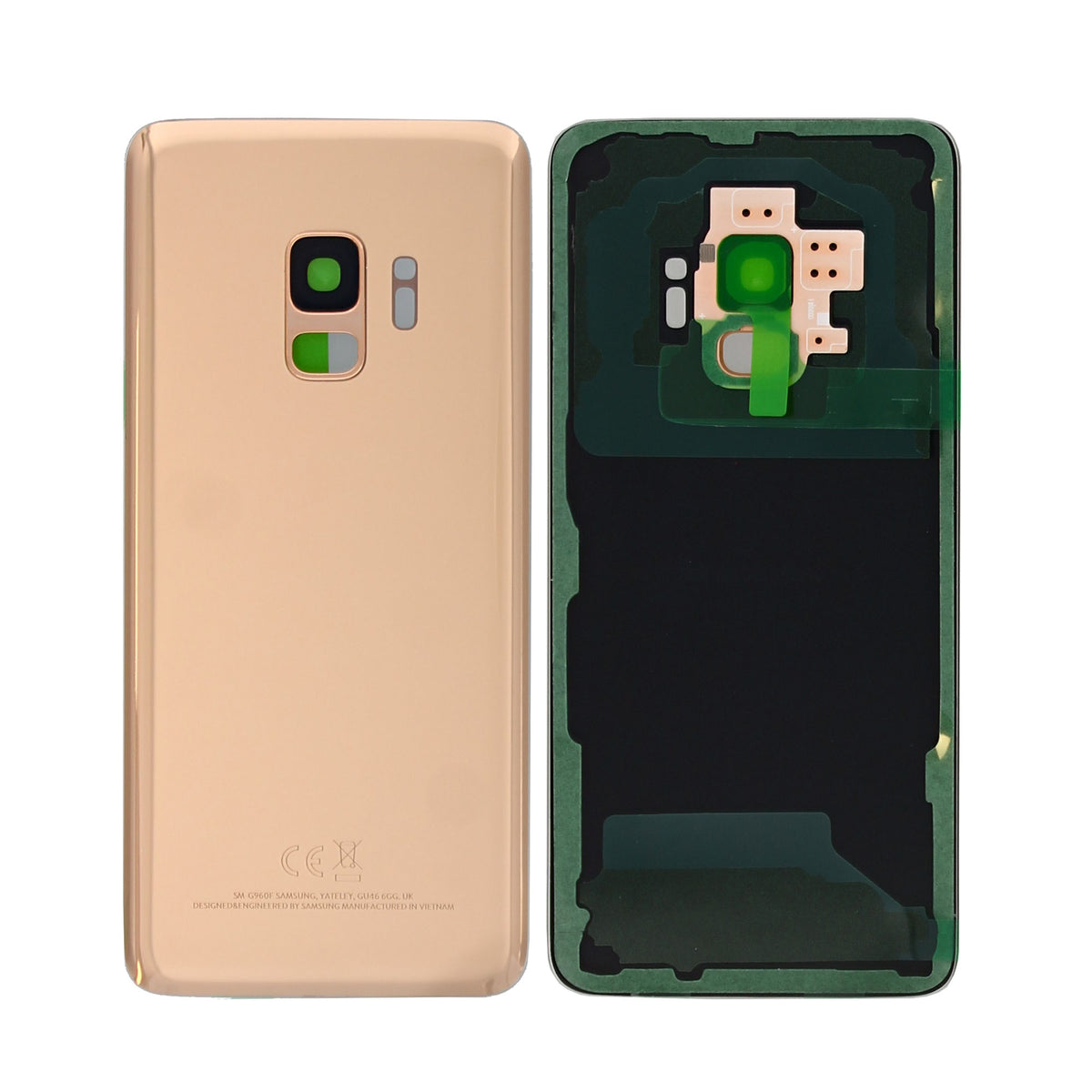 Samsung Galaxy S9 G960F Back Cover With Lens Sunrise Gold OEM
