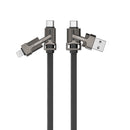 Rixus RXUC41 Flat Braided Multi Cable 1M Black