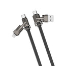 Rixus RXUC41 Flat Braided Multi Cable 1m Black