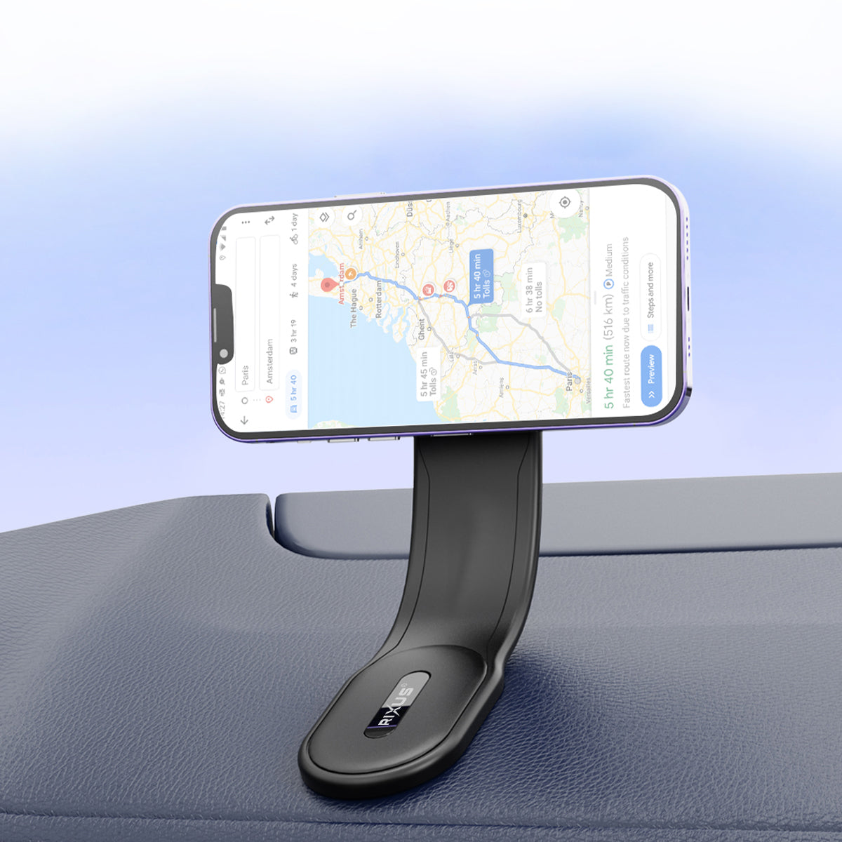 Rixus RXHM13 Bendable MagSafe Compatible Dashboard Holder
