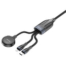 Rixus RXUC31 3 in 1 Watch & Phone Charger Cable1.2M Black