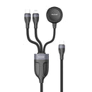 Rixus RXUC31 3 in 1 Watch & Phone Charger Cable1.2M Black