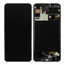 Samsung Galaxy A30s A307F Display And Digitizer With Frame Black Service Pack