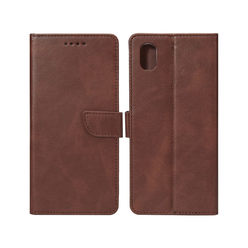 For iPhone XR Bookcase Brown