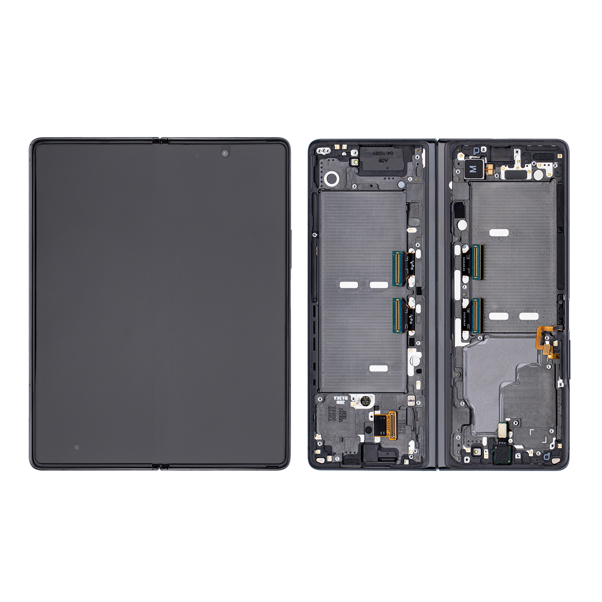 Samsung Galaxy Z Fold2 5G F916B Main Display And Digitizer With Frame Mystic Black With Silver Hinge Service Pack