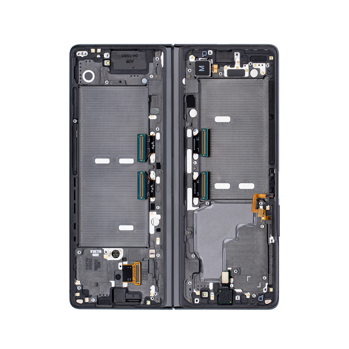 Samsung Galaxy Z Fold2 5G F916B Main Display And Digitizer With Frame Mystic Black With Red Hinge Service Pack