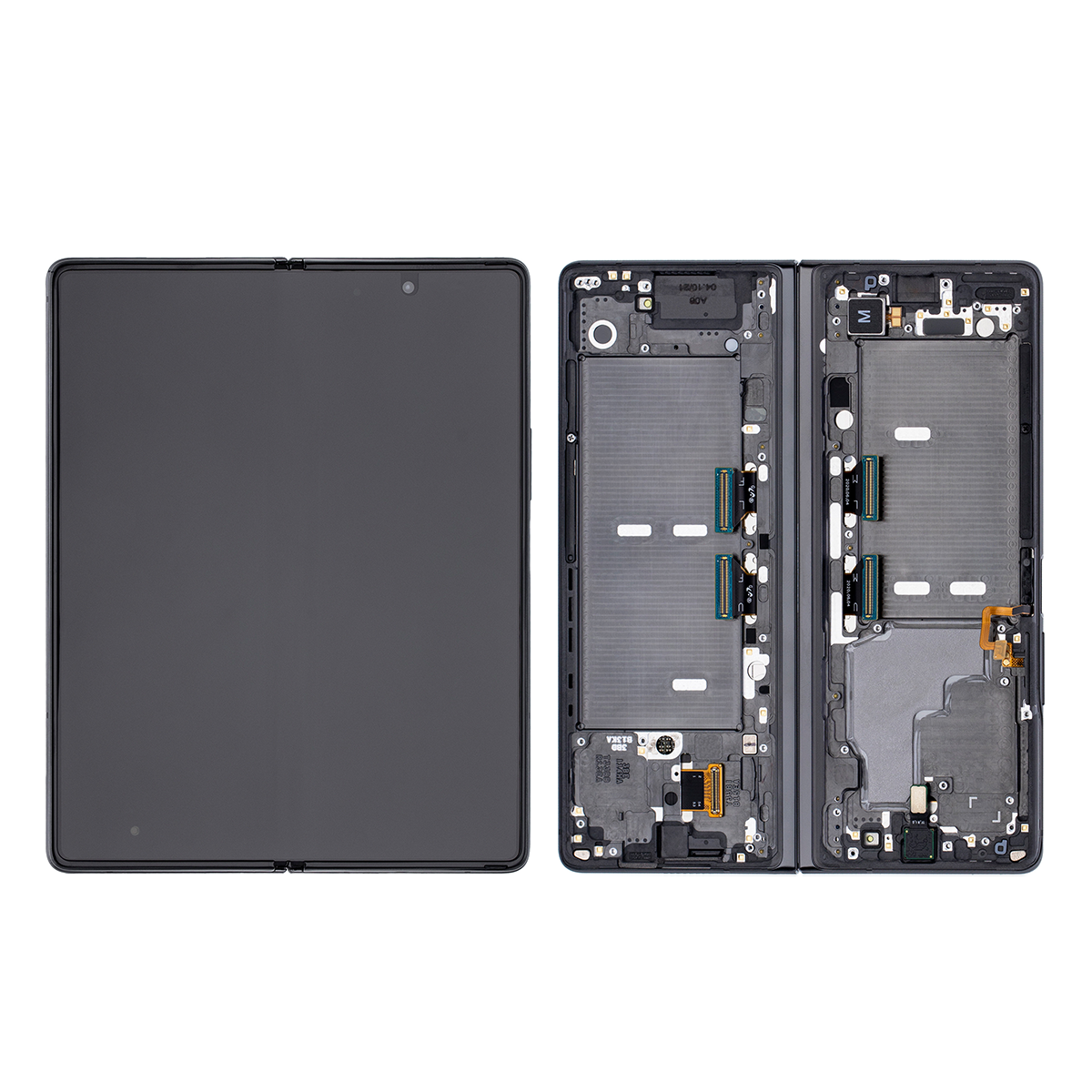 Samsung Galaxy Z Fold2 5G F916B Main Display And Digitizer With Frame Mystic Black With Red Hinge Service Pack