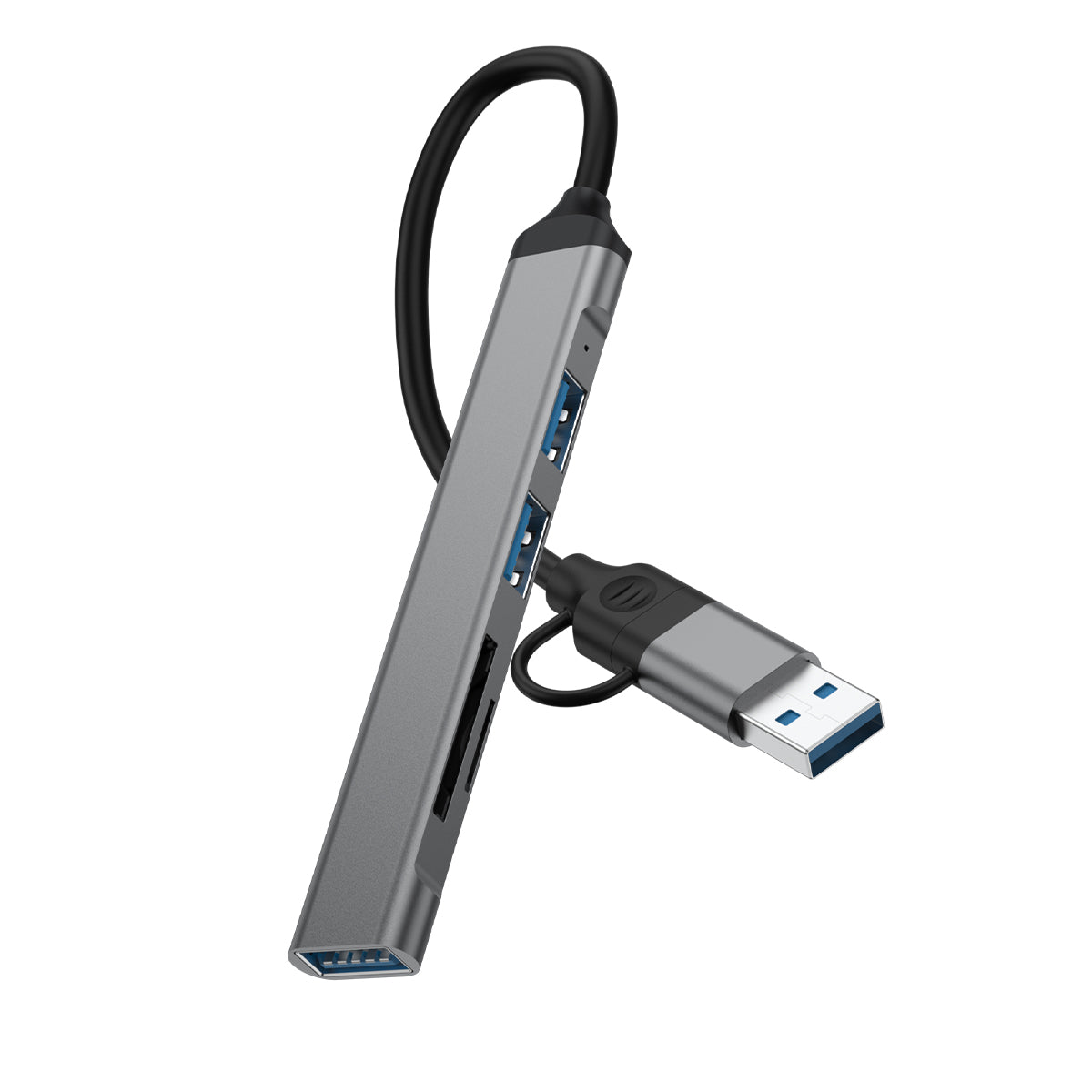 Rixus RXHU05 USB-C 2 in 1 Hub Multiport Adapter