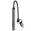 Rixus RXHU05 USB-C 2 in 1 Hub Multiport Adapter