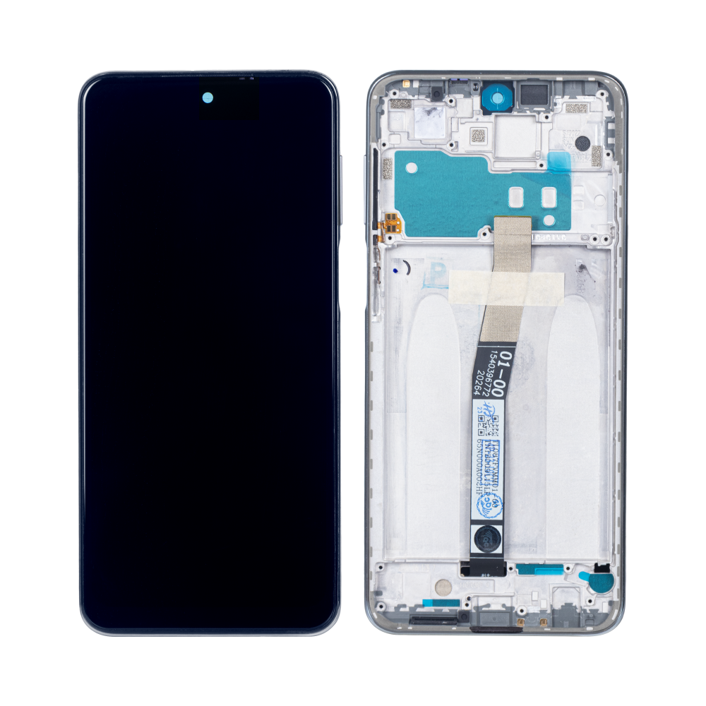 Xiaomi Redmi Note 9 Pro Display And Digitizer With Frame White OEM