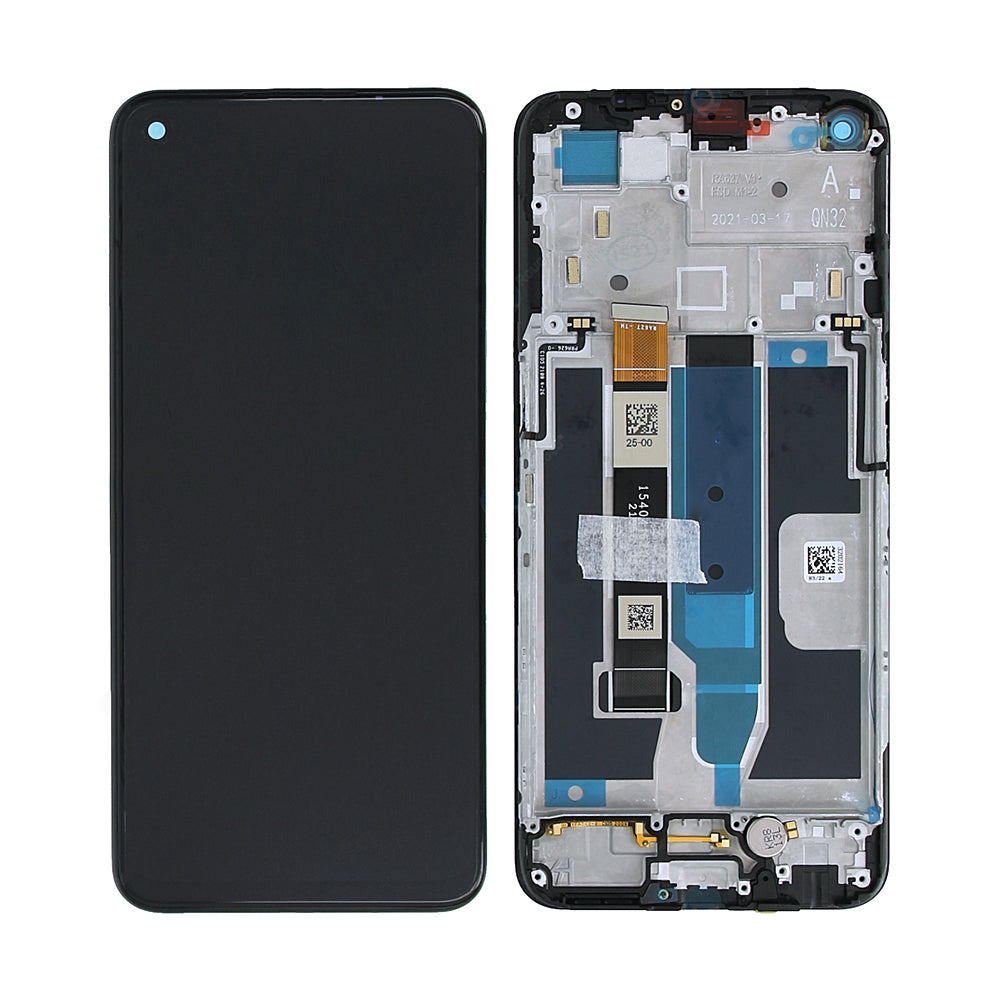 Realme 8 5G, Narzo 30 5G Display And Digitizer With Frame Silver OEM