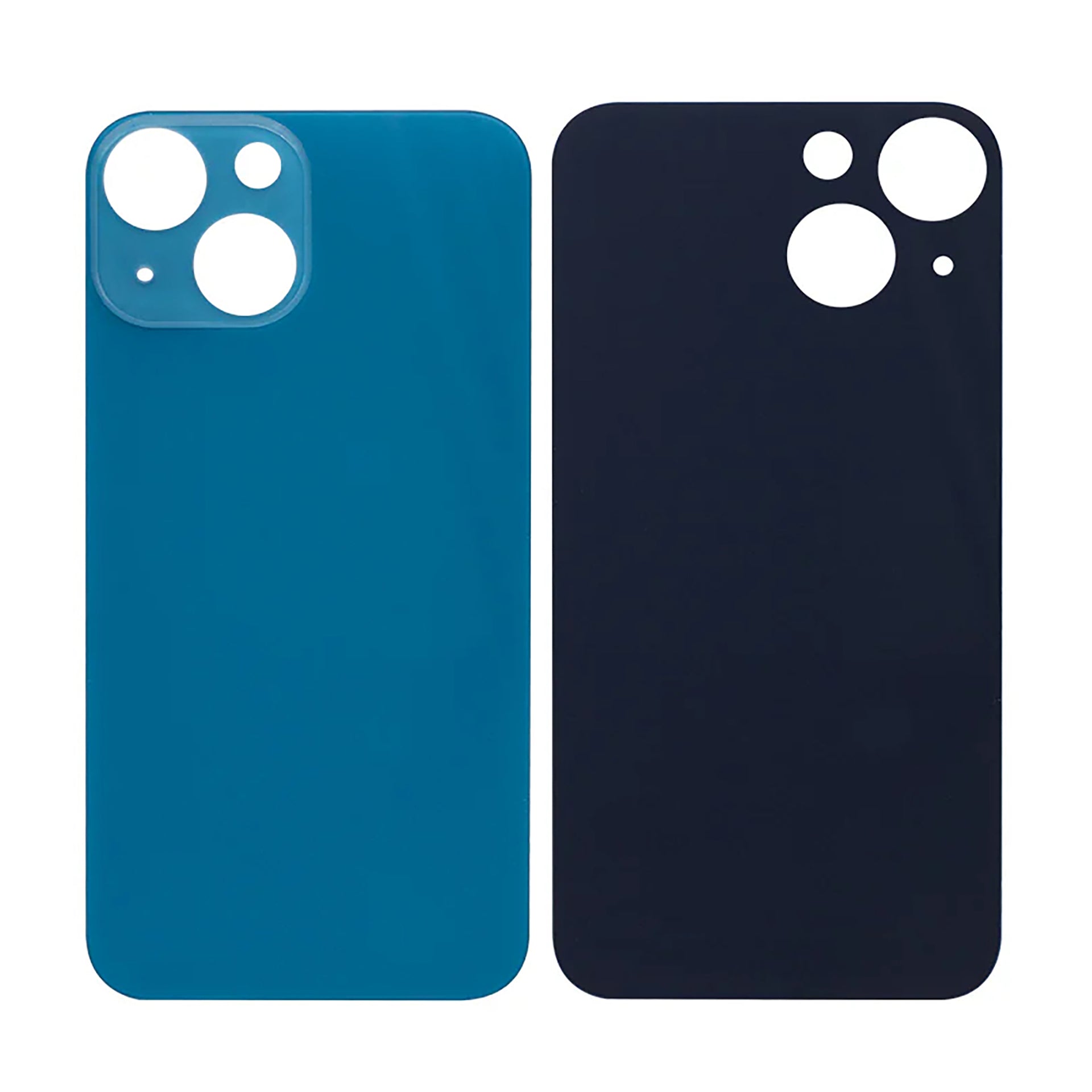 For Apple iPhone 13 Back Glass, Enlarged Camera Frame Blue Compatible