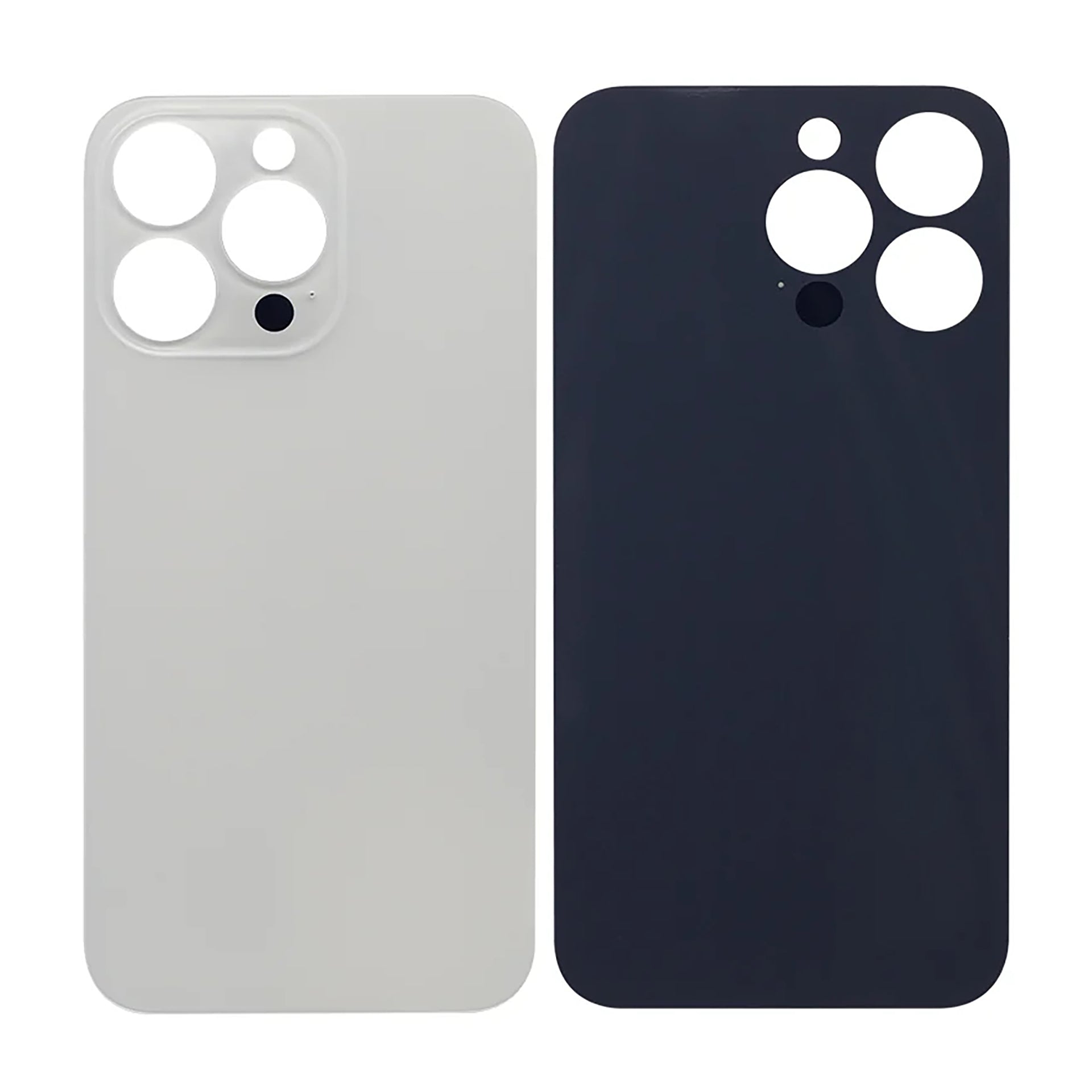 For Apple iPhone 13 Pro Max Back Glass, Enlarged Camera Frame Silver Compatible