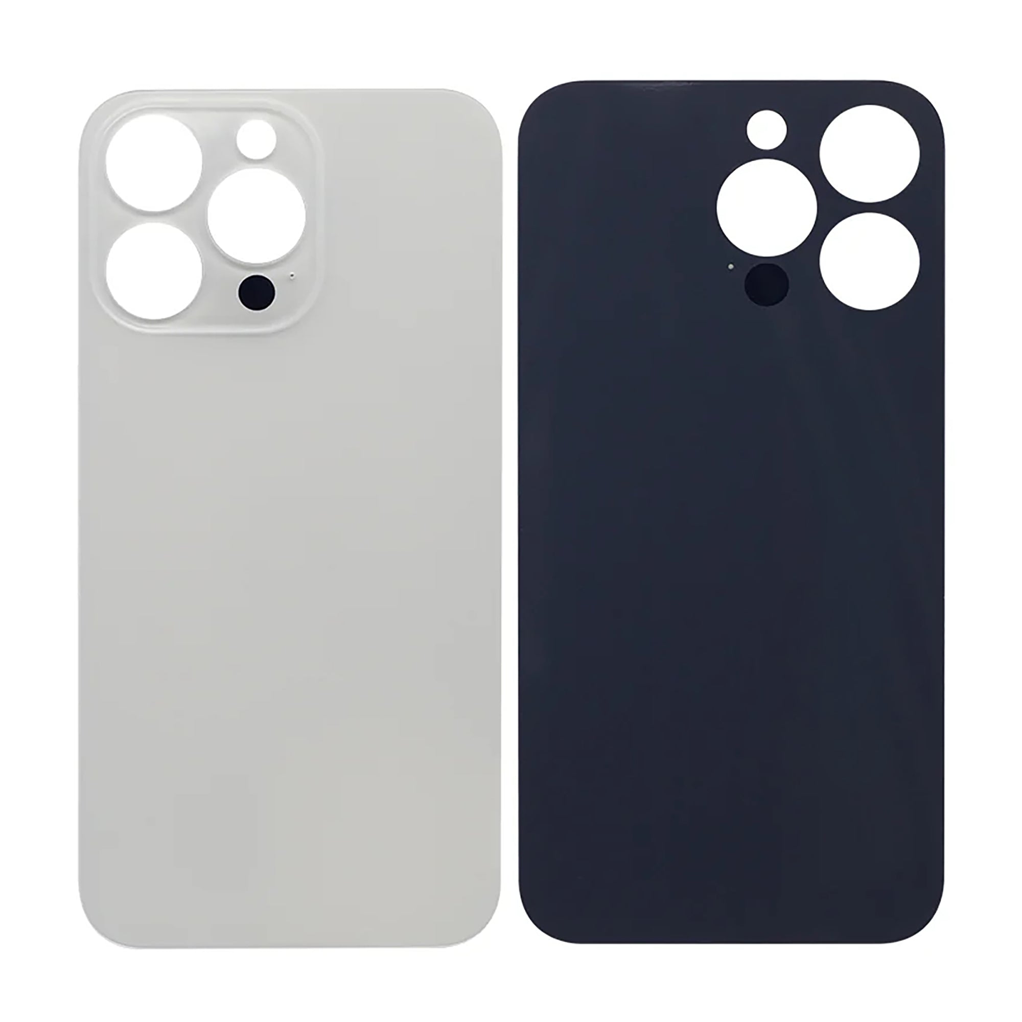 For Apple iPhone 13 Pro Max Back Glass, Enlarged Camera Frame Silver Compatible