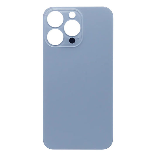 For Apple iPhone 13 Pro Max Back Glass, Enlarged Camera Frame Sierra Blue Compatible