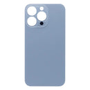 For Apple iPhone 13 Pro Max Back Glass, Enlarged Camera Frame Sierra Blue Compatible