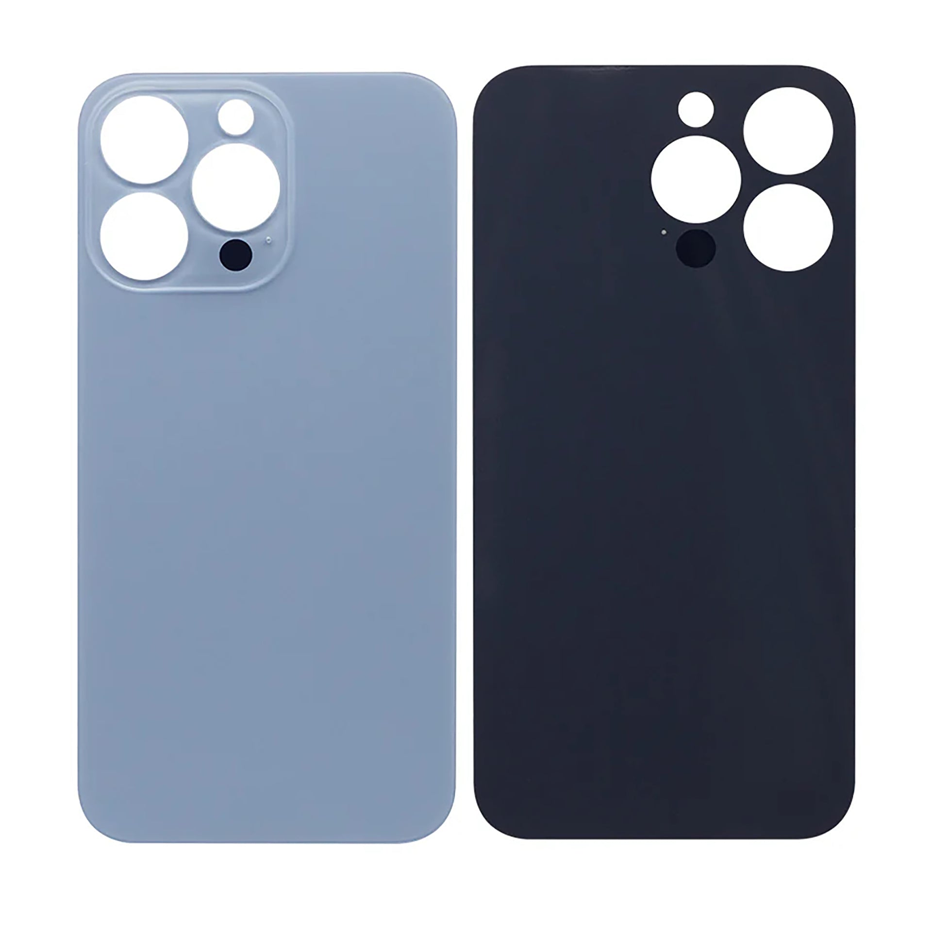 For Apple iPhone 13 Pro Max Back Glass, Enlarged Camera Frame Sierra Blue Compatible