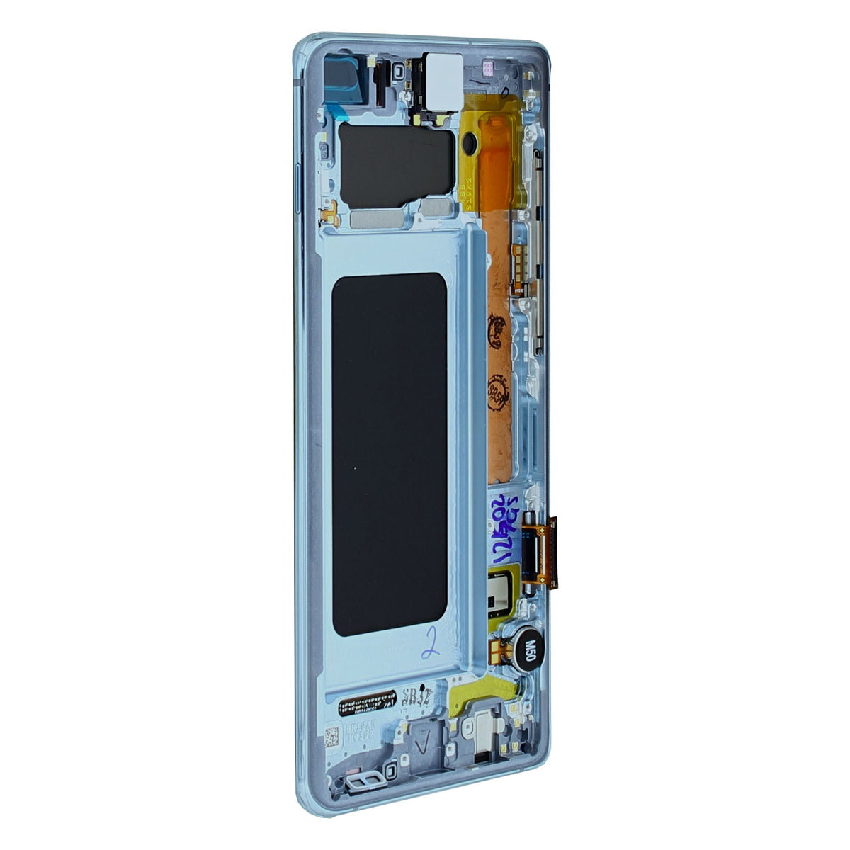 Samsung Galaxy S10 Plus G975F Display And Digitizer With Frame Prism Blue Service Pack