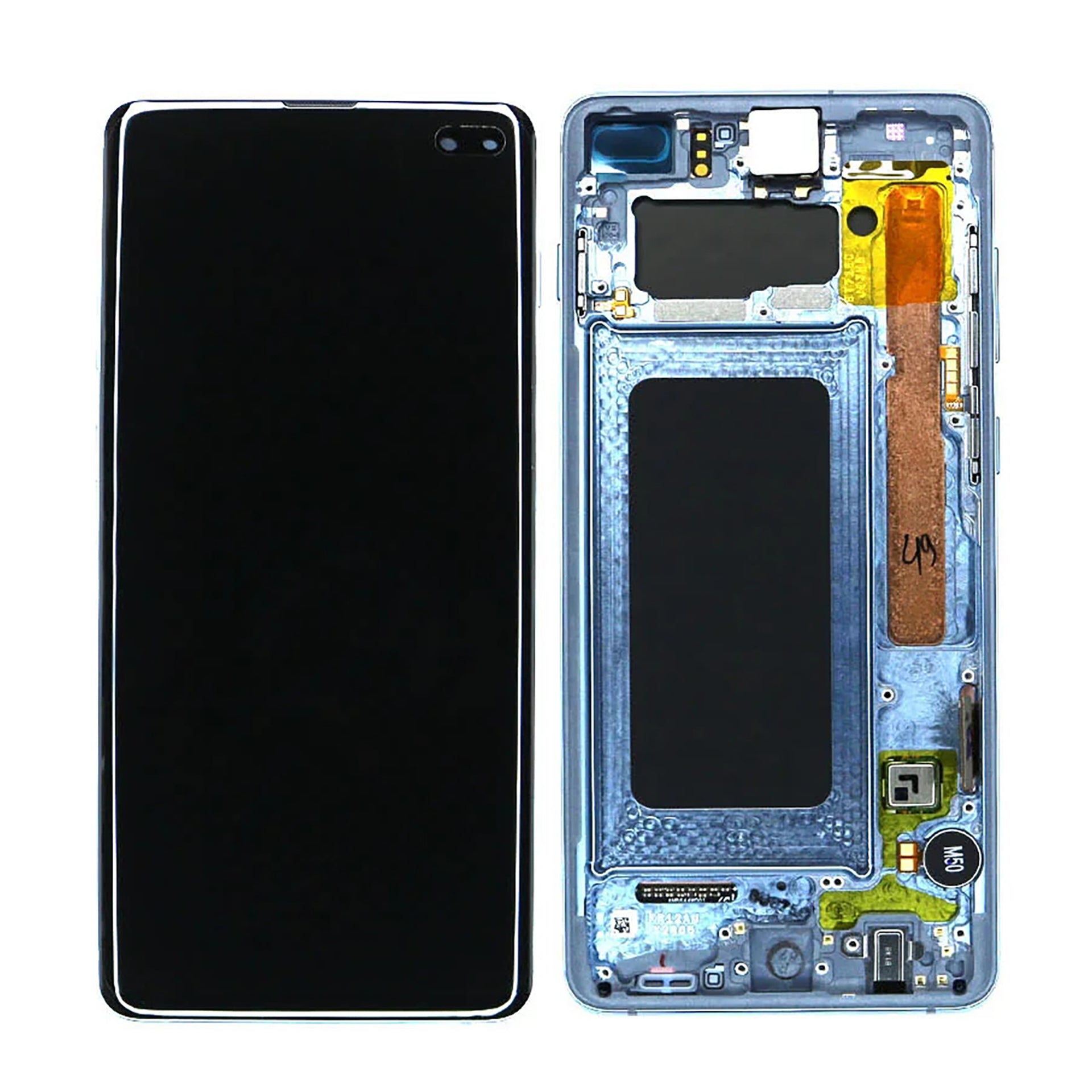 Samsung Galaxy S10 Plus G975F Display And Digitizer With Frame Prism Blue Service Pack