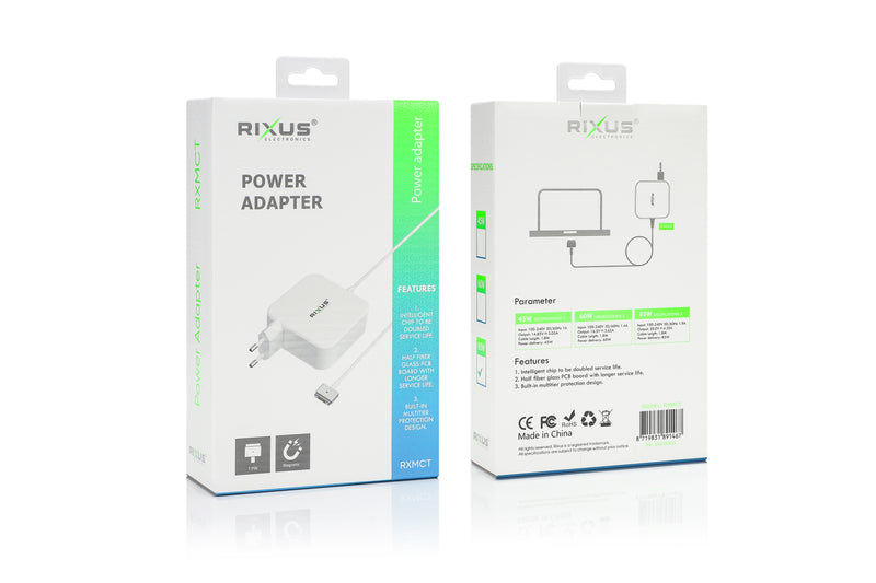 Rixus RXMCT 60W Charger For Macbook T Tip