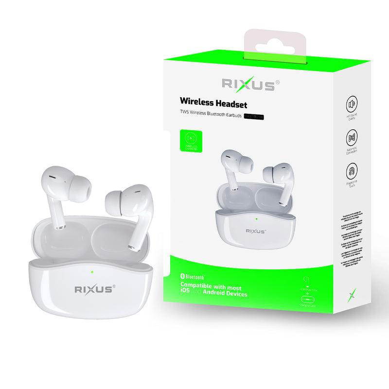 Rixus RXBT809A Crystal Clear Wireless Earphone White